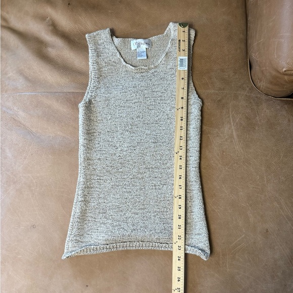 CC Hughes Light Brown Knit Sweater Tank Top Women’s Size Small - Picture 2 of 5